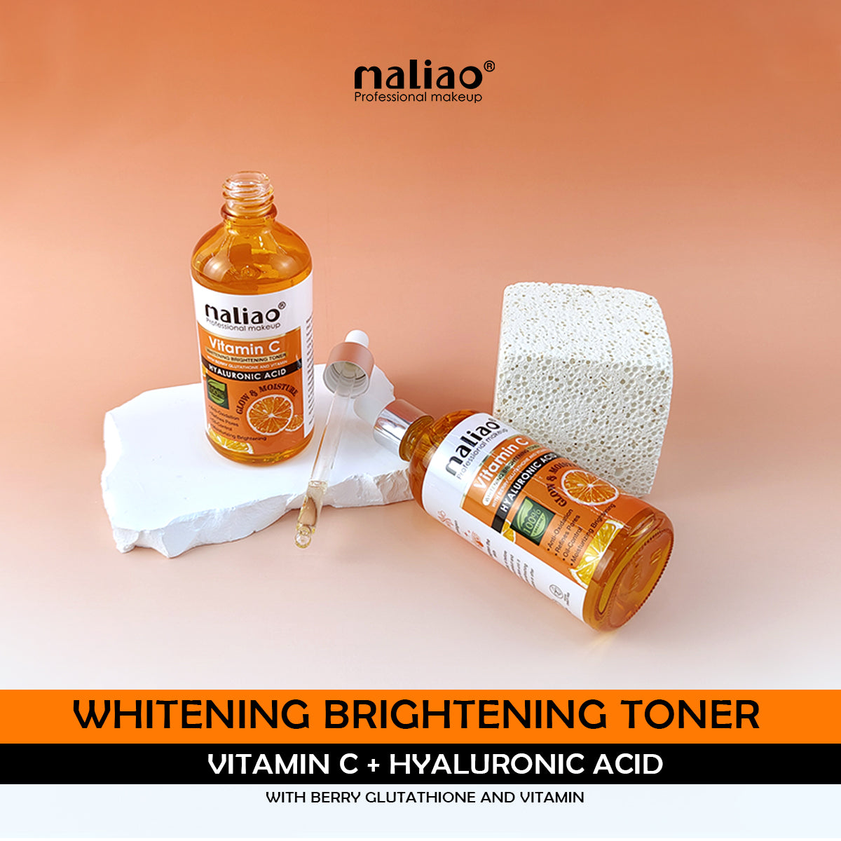 Maliao,VitaminC,AntiOxidation,BeautyProducts,AllSkinTypes,PoreRefining,HyaluronicAcid,Skincare,BrighteningToner,BerryGlutathione,